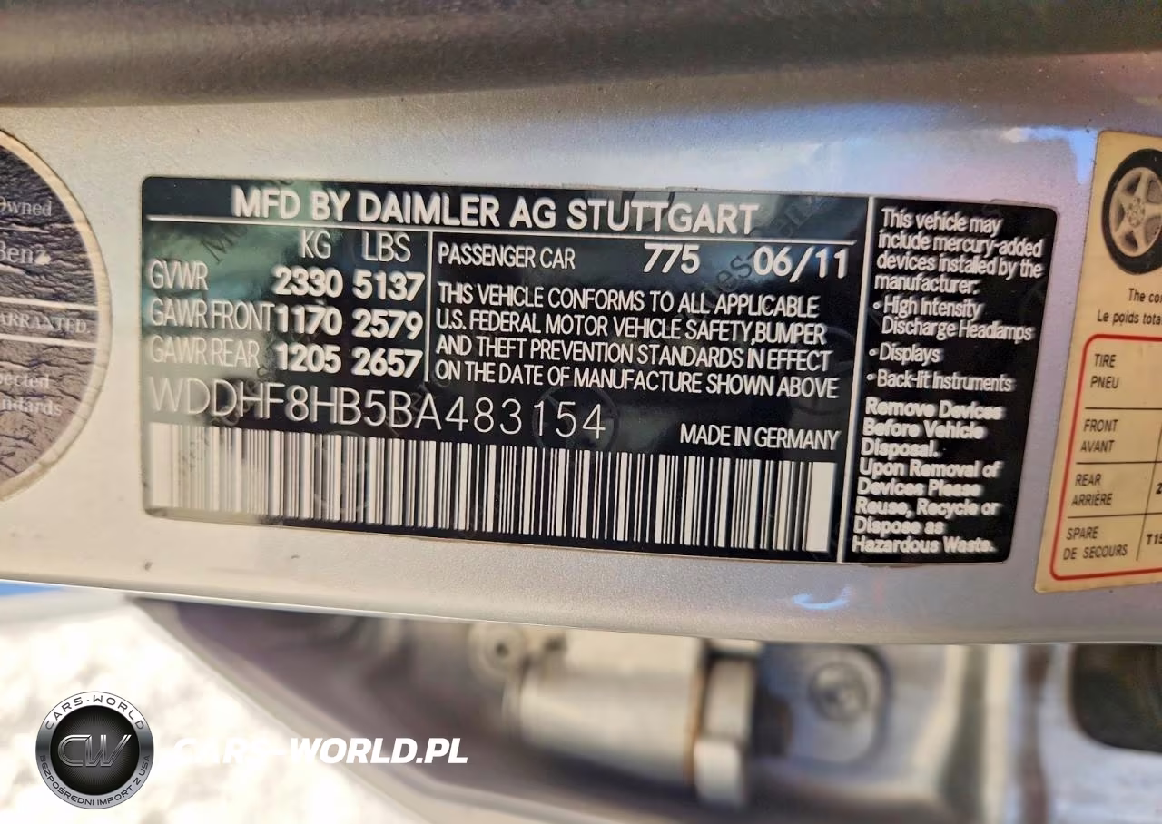 2011 Mercedes-Benz E 350 4Matic VIN:WDDHF8HB5BA483154 - 12