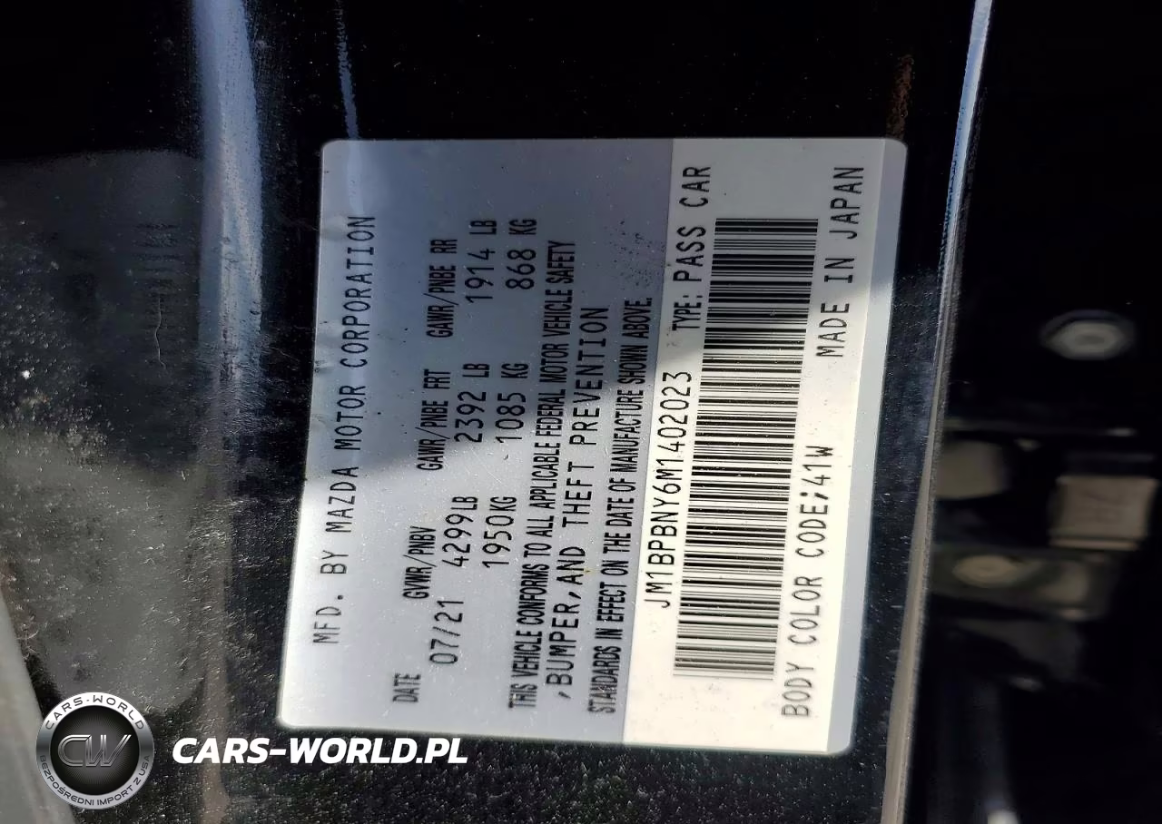 2021 Mazda 3 Premium Plus VIN:JM1BPBNY6M1402023 - 14