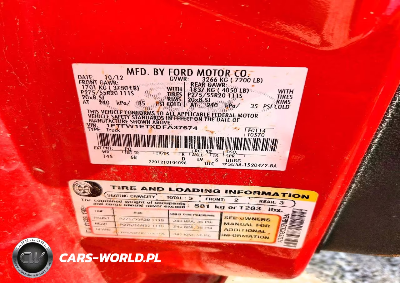 2013 Ford F150 Supercrew VIN:1FTFW1ETXDFA37674 - 12