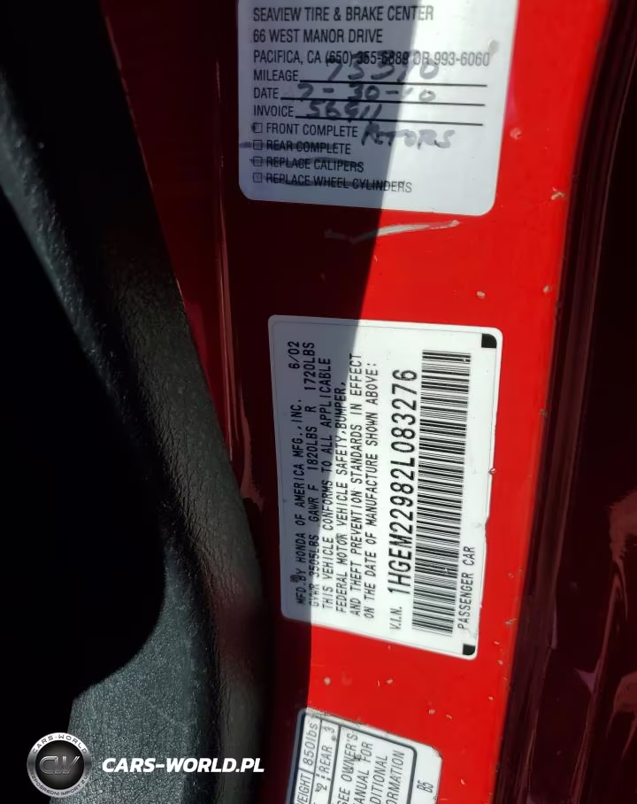 2002 Honda Civic Ex VIN:1HGEM22982L083276 - 12