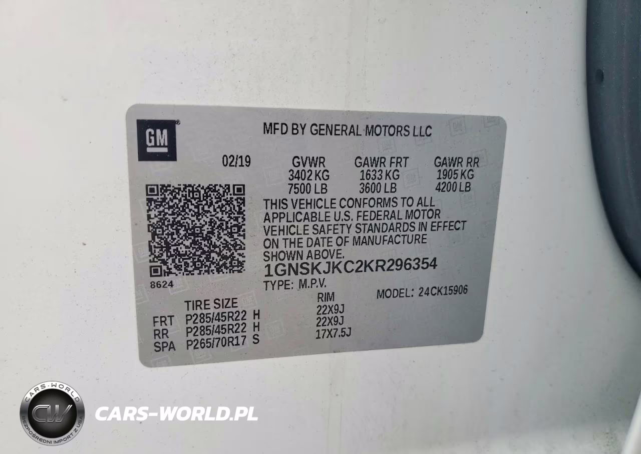 2019 Chevrolet Suburban K1500 Premier VIN:1GNSKJKC2KR296354 - 14