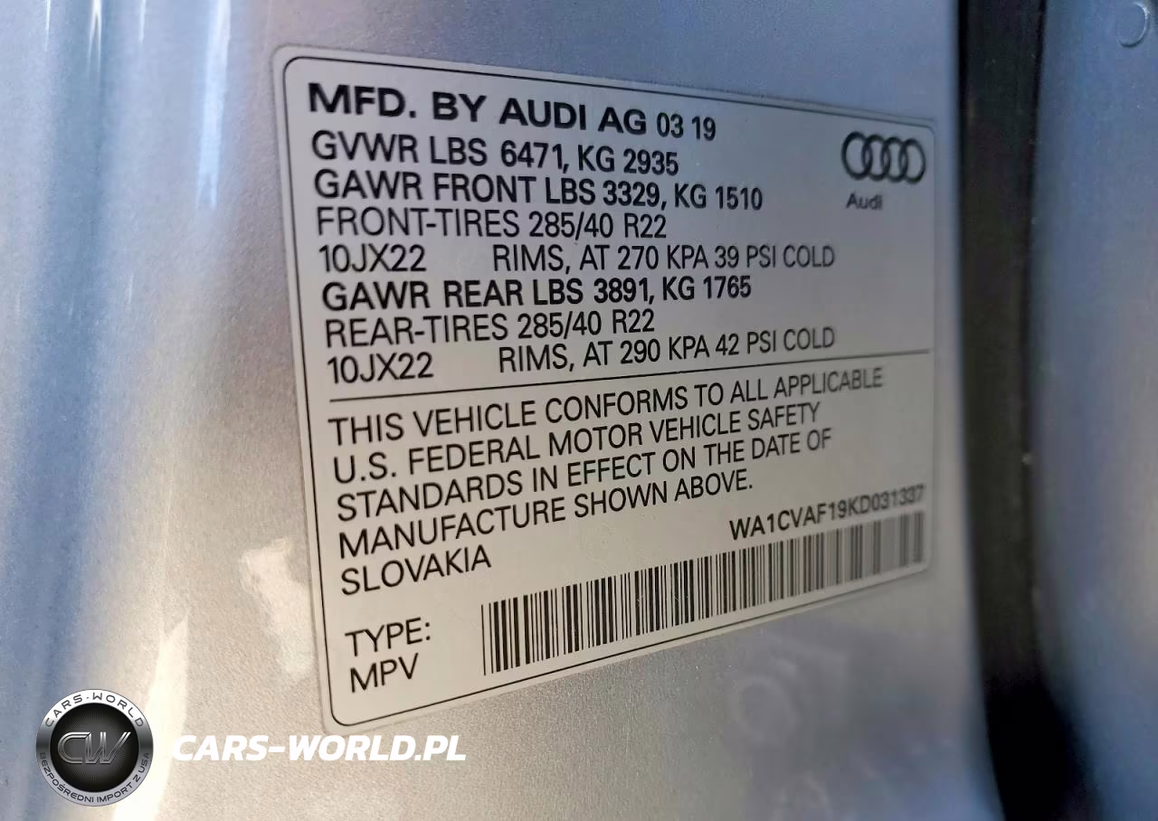 2019 Audi Q8 Prestige VIN:WA1CVAF19KD031337 - 13