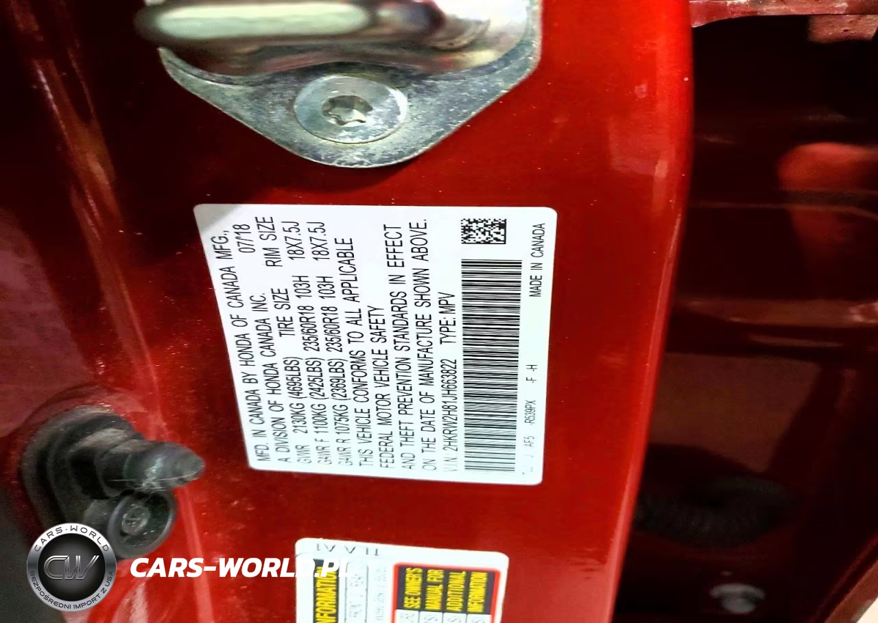2018 Honda Cr-V Exl VIN:2HKRW2H81JH663822 - 13