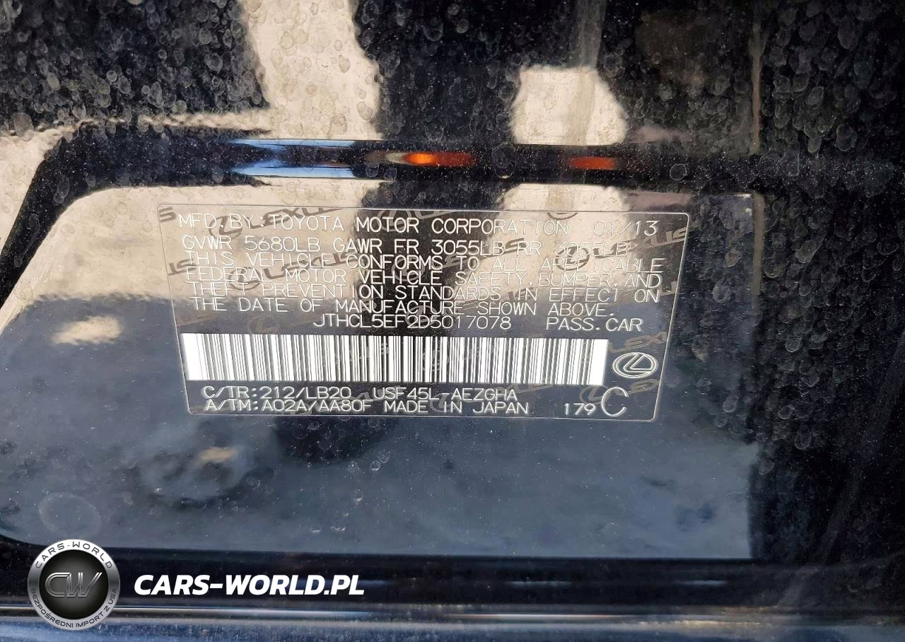 2013 Lexus Ls 460 VIN:JTHCL5EF2D5017078 - 13
