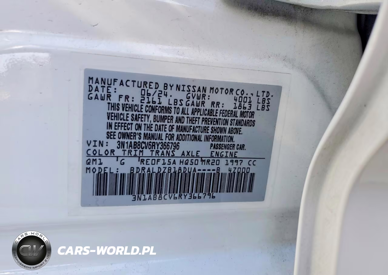 2024 Nissan Sentra Sv VIN:3N1AB8CV6RY366796 - 12