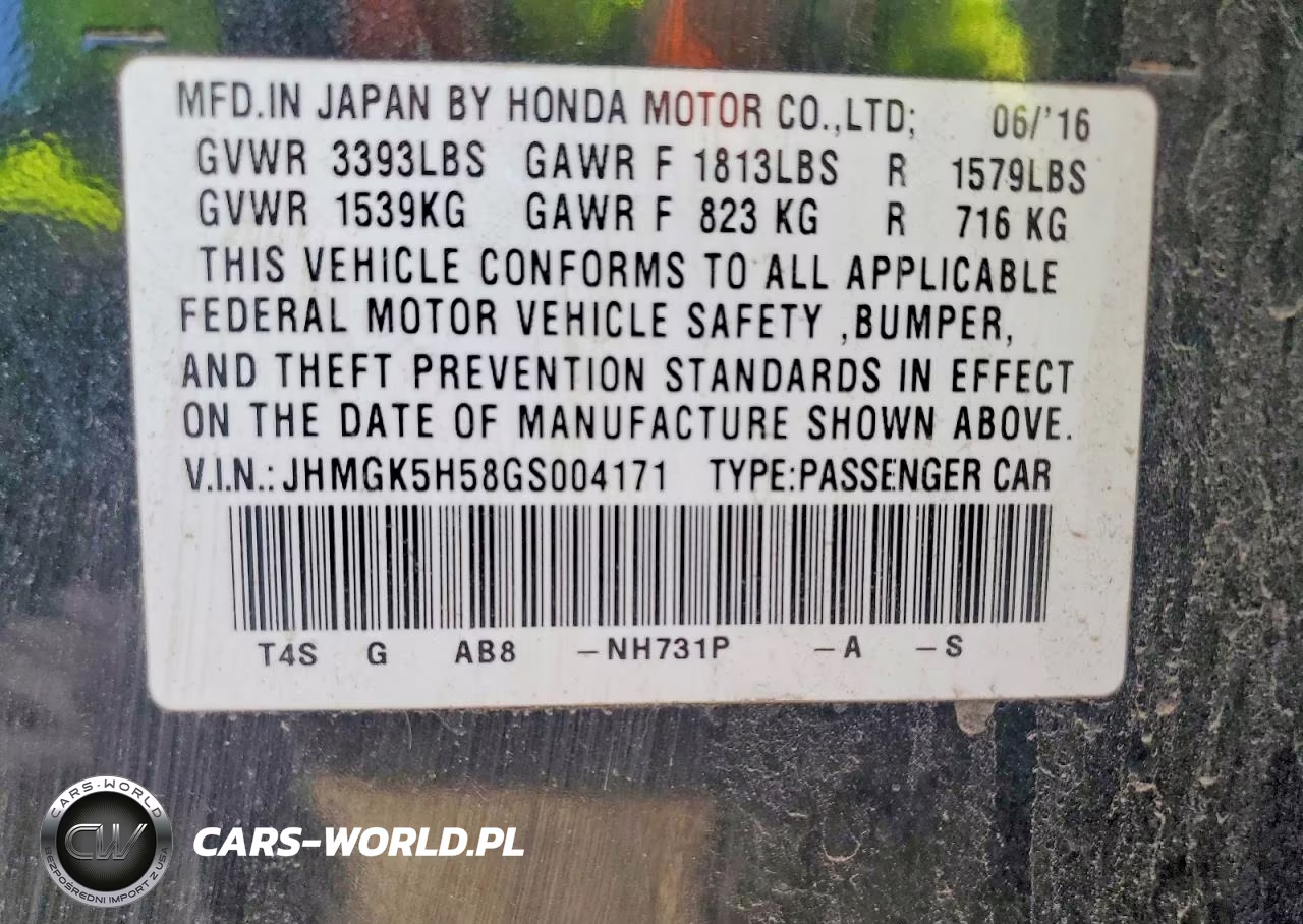2016 Honda Fit Lx VIN:JHMGK5H58GS004171 - 12