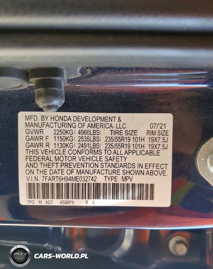 2021 Honda Cr-V Touring VIN:7FART6H94ME032742 - 14