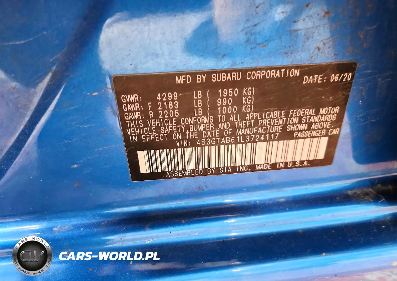 2020 Subaru Impreza VIN:4S3GTAB61L3724117 - 12