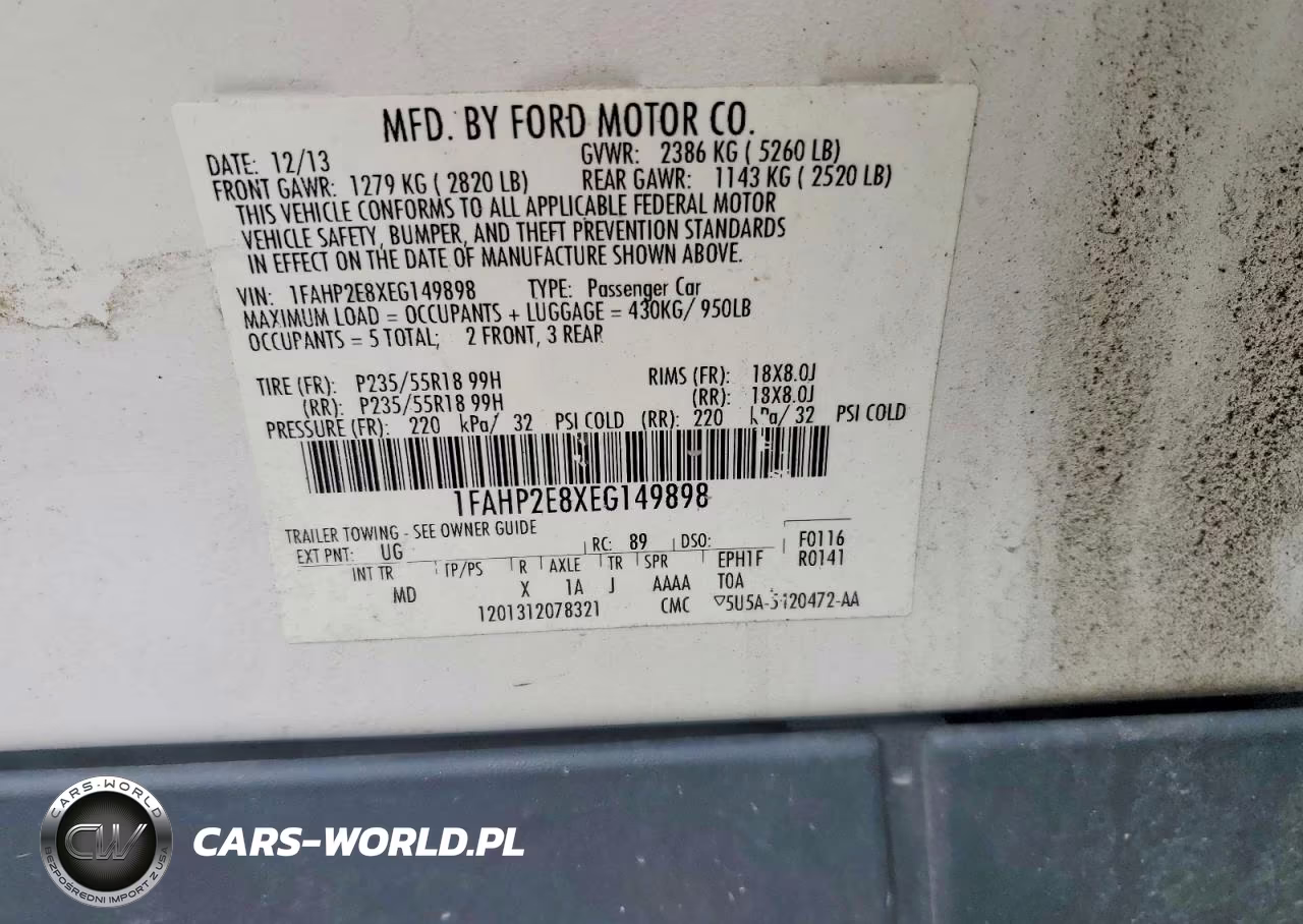 2014 Ford Taurus Sel VIN:1FAHP2E8XEG149898 - 12