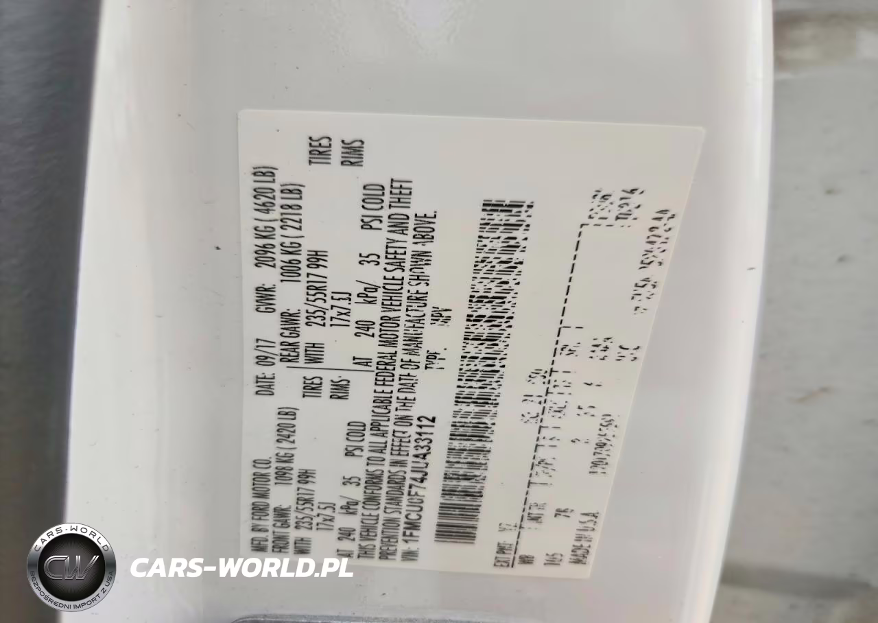 2018 Ford Escape S VIN:1FMCU0F74JUA33112 - 13