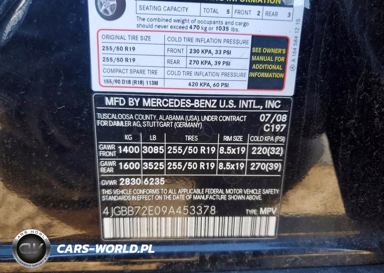2009 Mercedes-Benz Ml 550 VIN:4JGBB72E09A453378 - 13