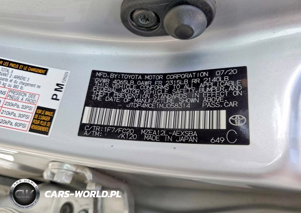 2021 Toyota Corolla Se VIN:JTDP4MCE1MJ058314 - 12