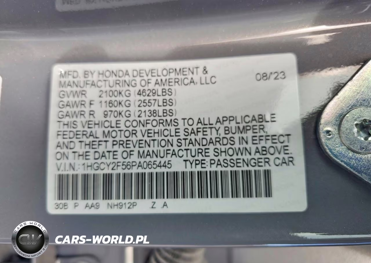 2023 Honda Accord Hybrid Sport VIN:1HGCY2F56PA065445 - 12