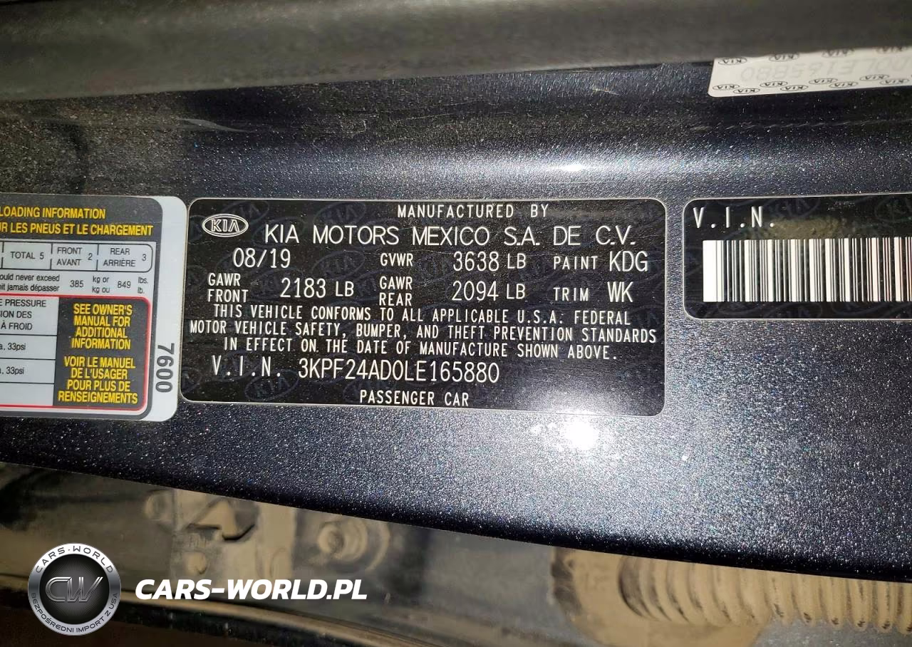 2020 Kia Forte Fe VIN:3KPF24AD0LE165880 - 12