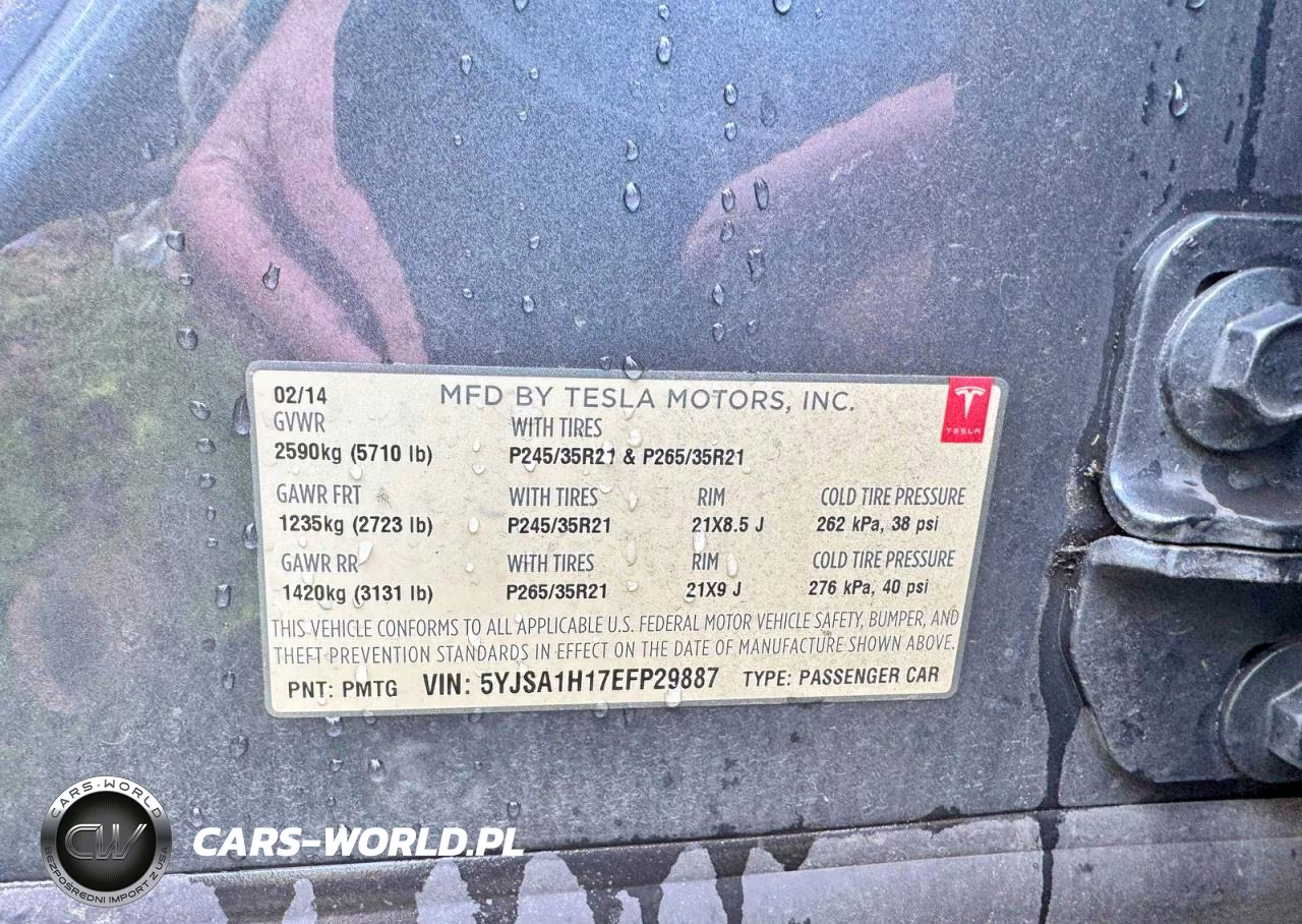 2014 Tesla Model S P85 VIN:5YJSA1H17EFP29887 - 10