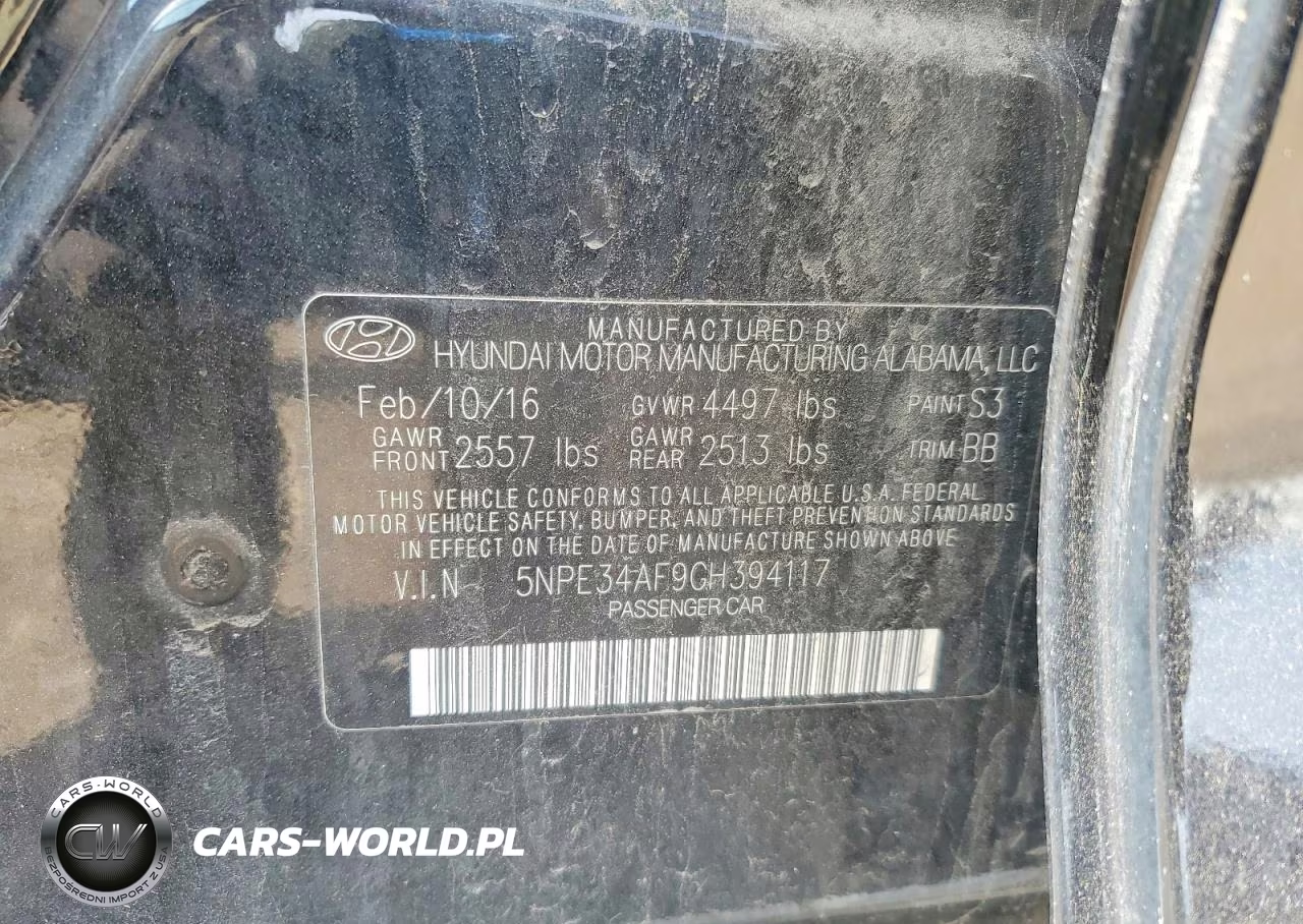 2016 Hyundai Sonata Sport VIN:5NPE34AF9GH394117 - 12