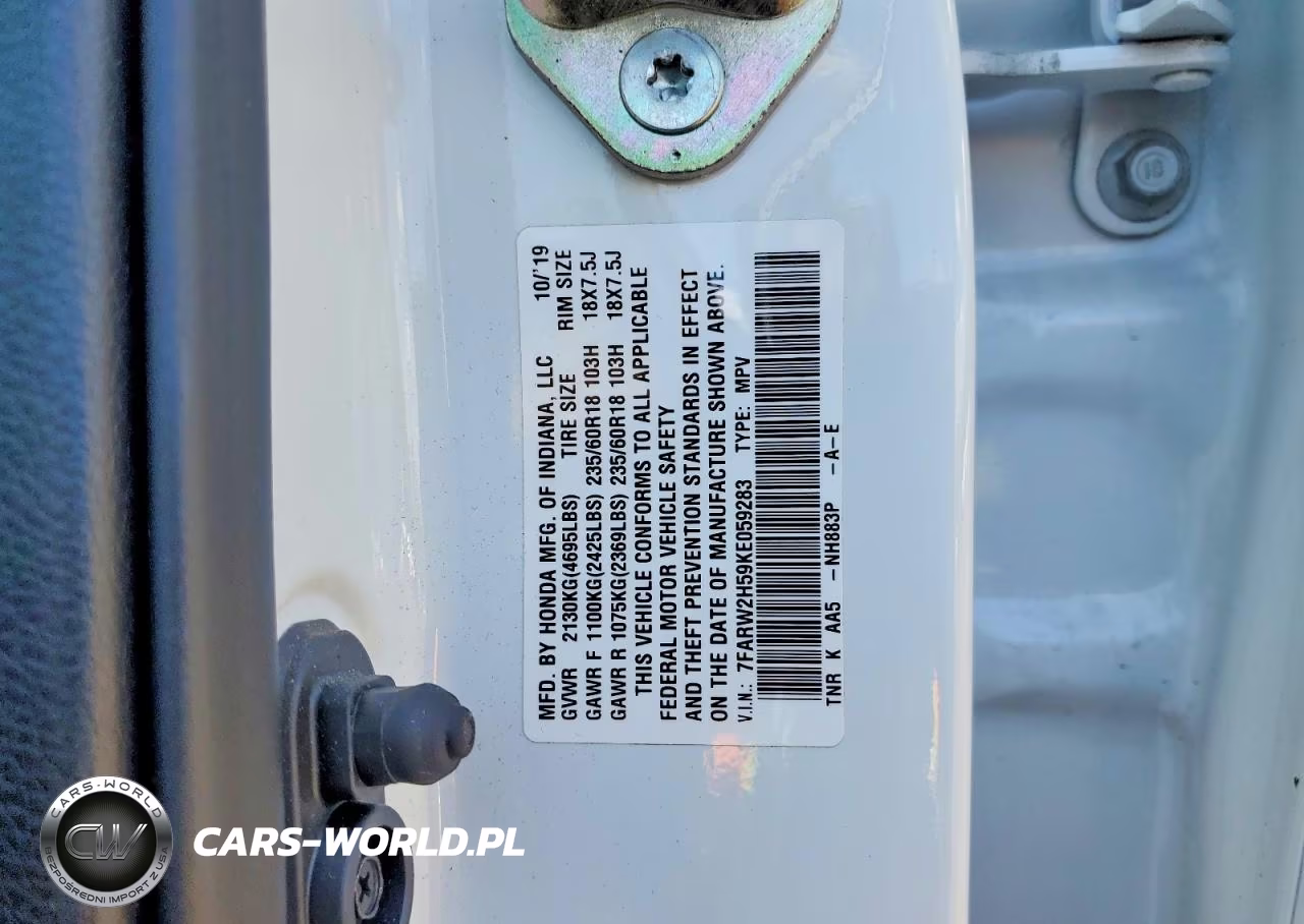 2019 Honda Cr-V Ex VIN:7FARW2H59KE059283 - 13