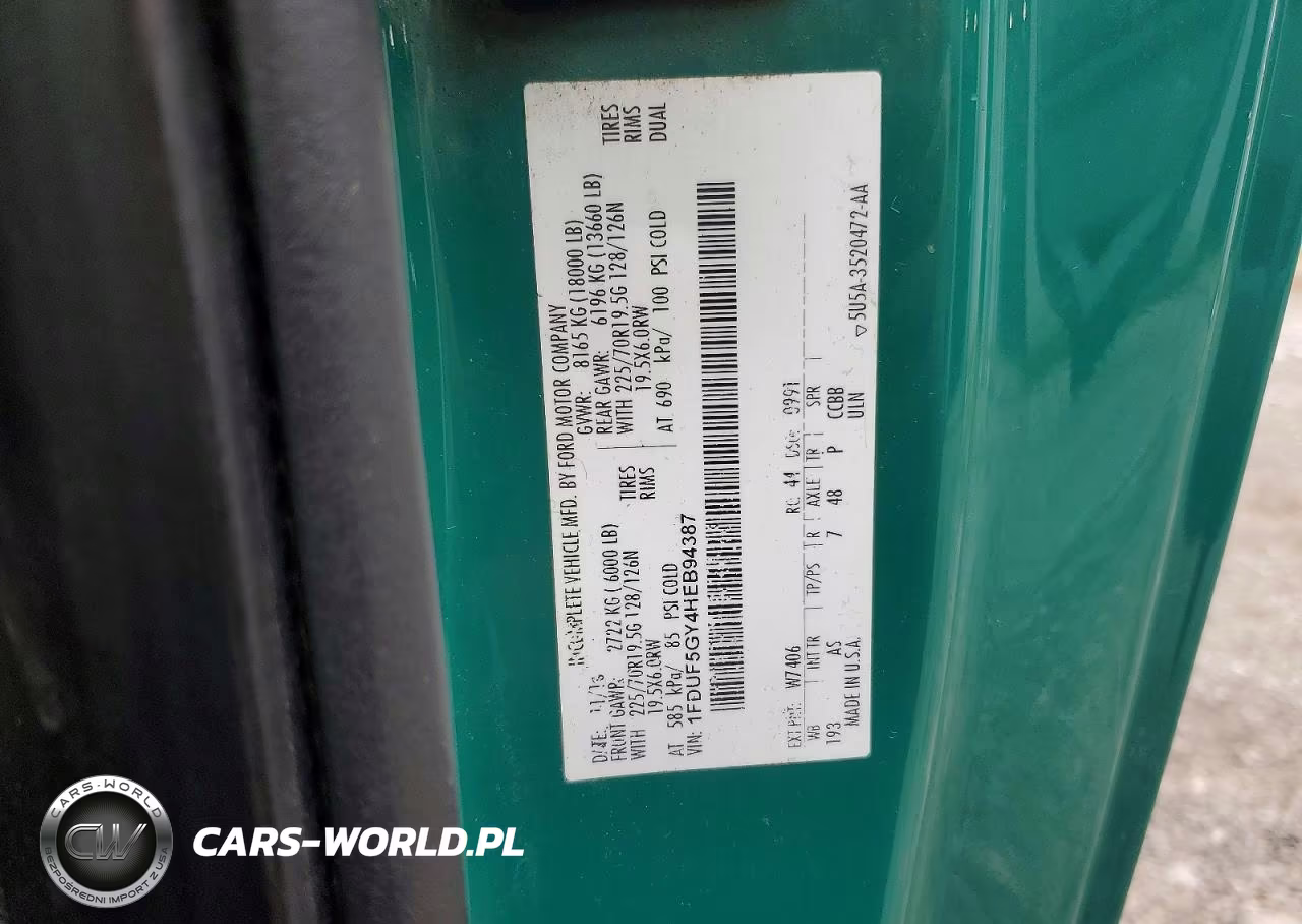 2017 Ford F550 Super Duty VIN:1FDUF5GY4HEB94387 - 10
