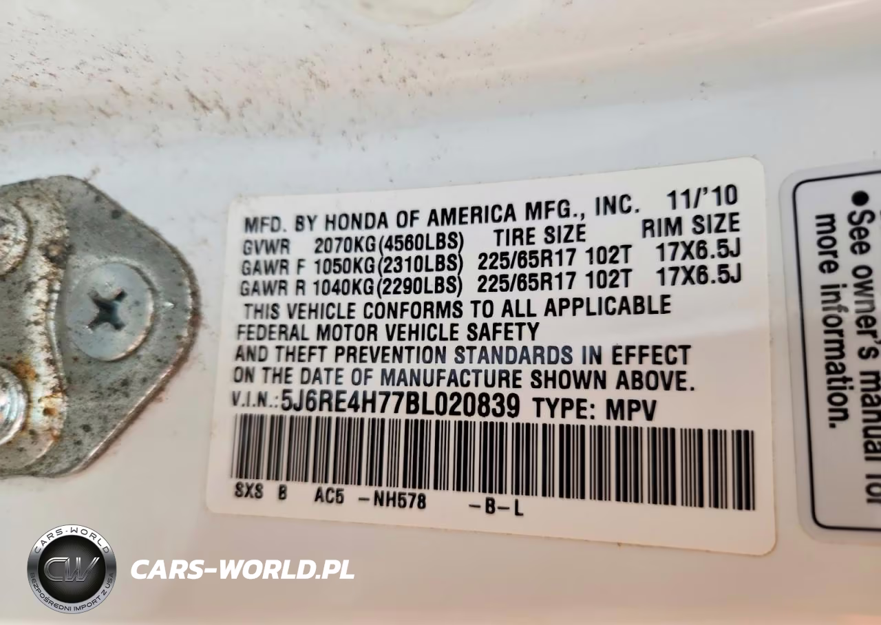 2011 Honda Cr-V Exl VIN:5J6RE4H77BL020839 - 13