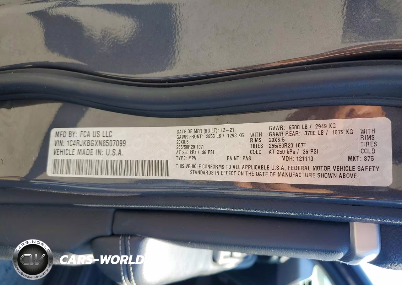2022 Jeep Grand Cherokee L Limited VIN:1C4RJKBGXN8507099 - 13