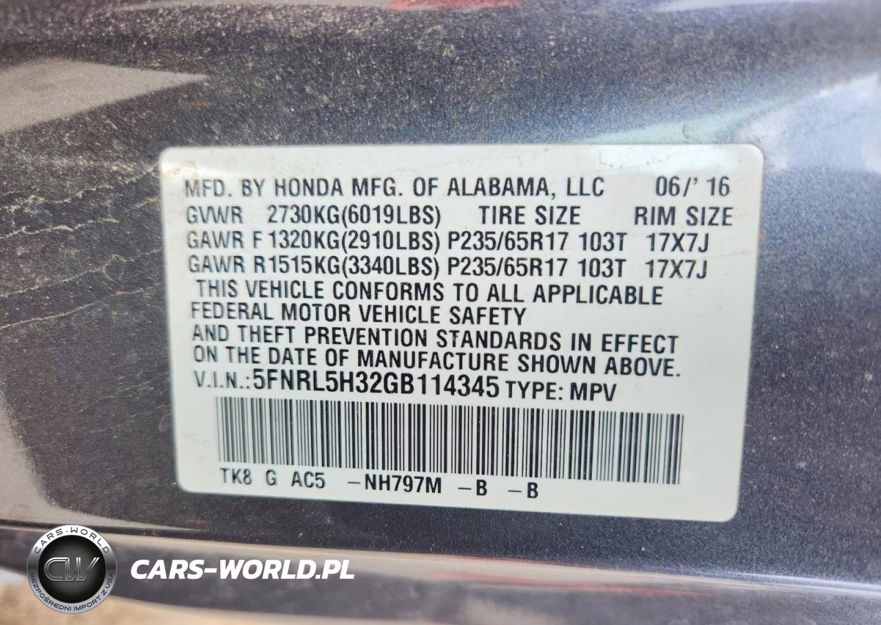 2016 Honda Odyssey Se VIN:5FNRL5H32GB114345 - 12