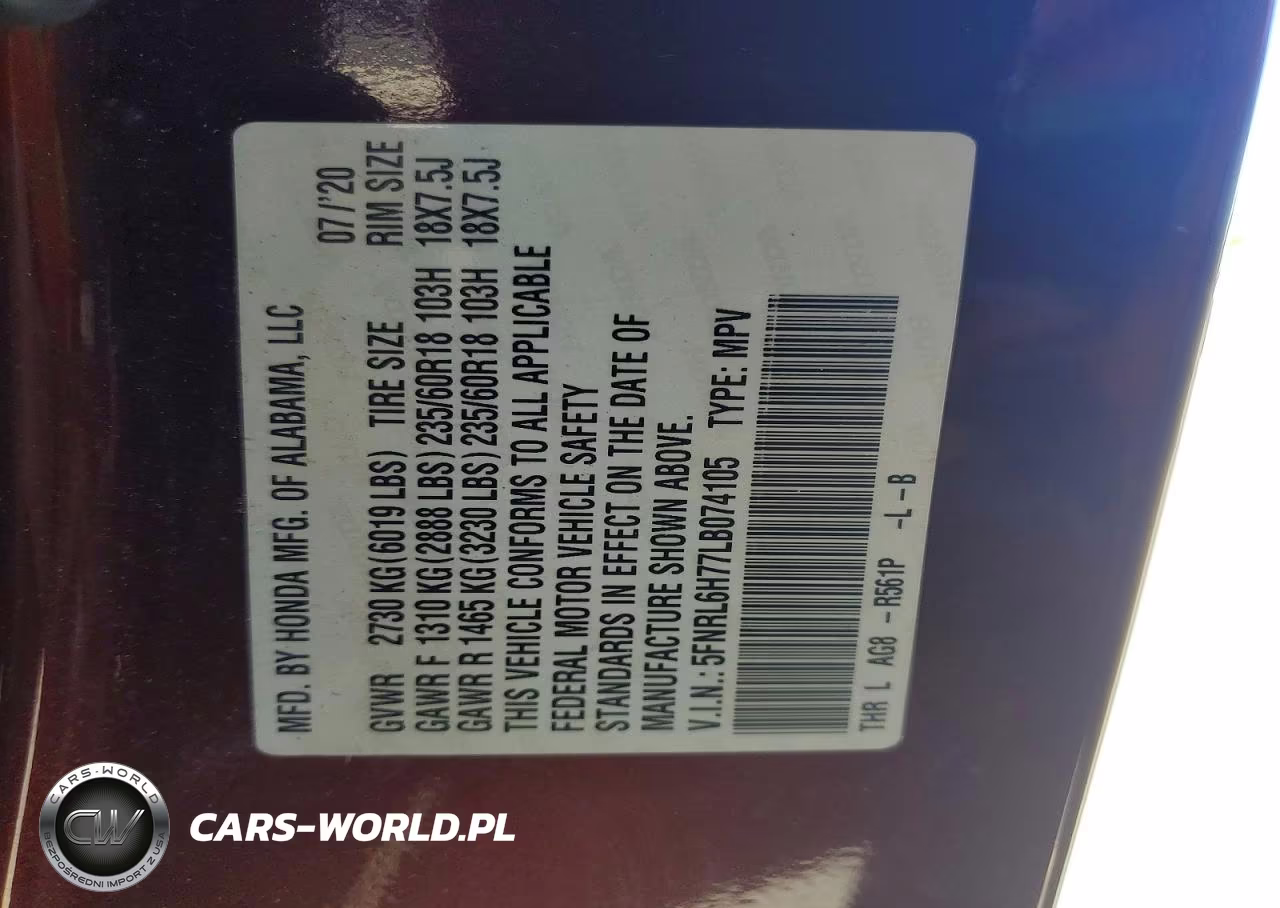 2020 Honda Odyssey Exl VIN:5FNRL6H77LB074105 - 13