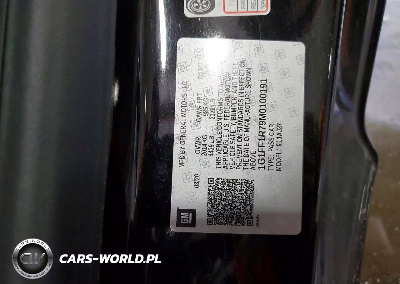 2021 Chevrolet Camaro Lz VIN:1G1FF1R79M0100191 - 12