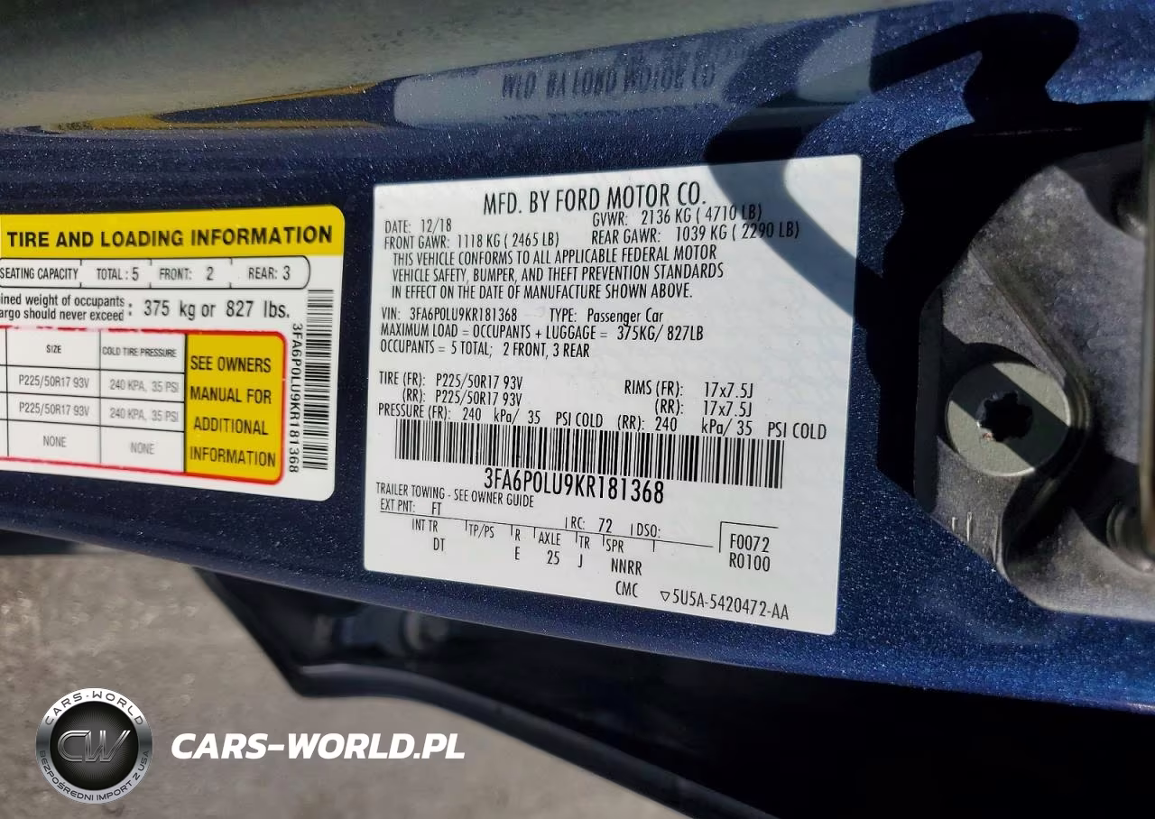 2019 Ford Fusion Se VIN:3FA6P0LU9KR181368 - 12