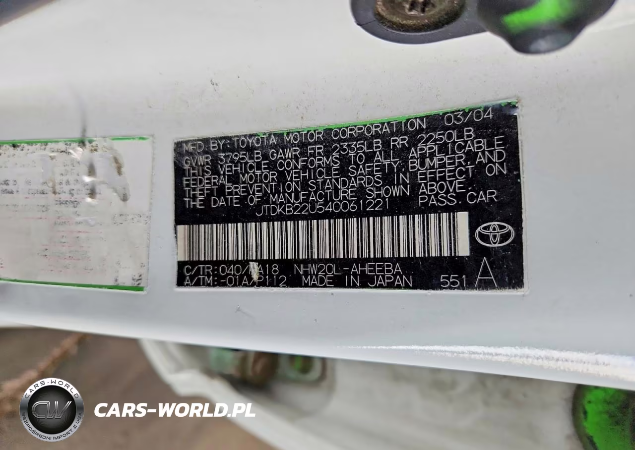 2004 Toyota Prius Base VIN:JTDKB22U540061221 - 12