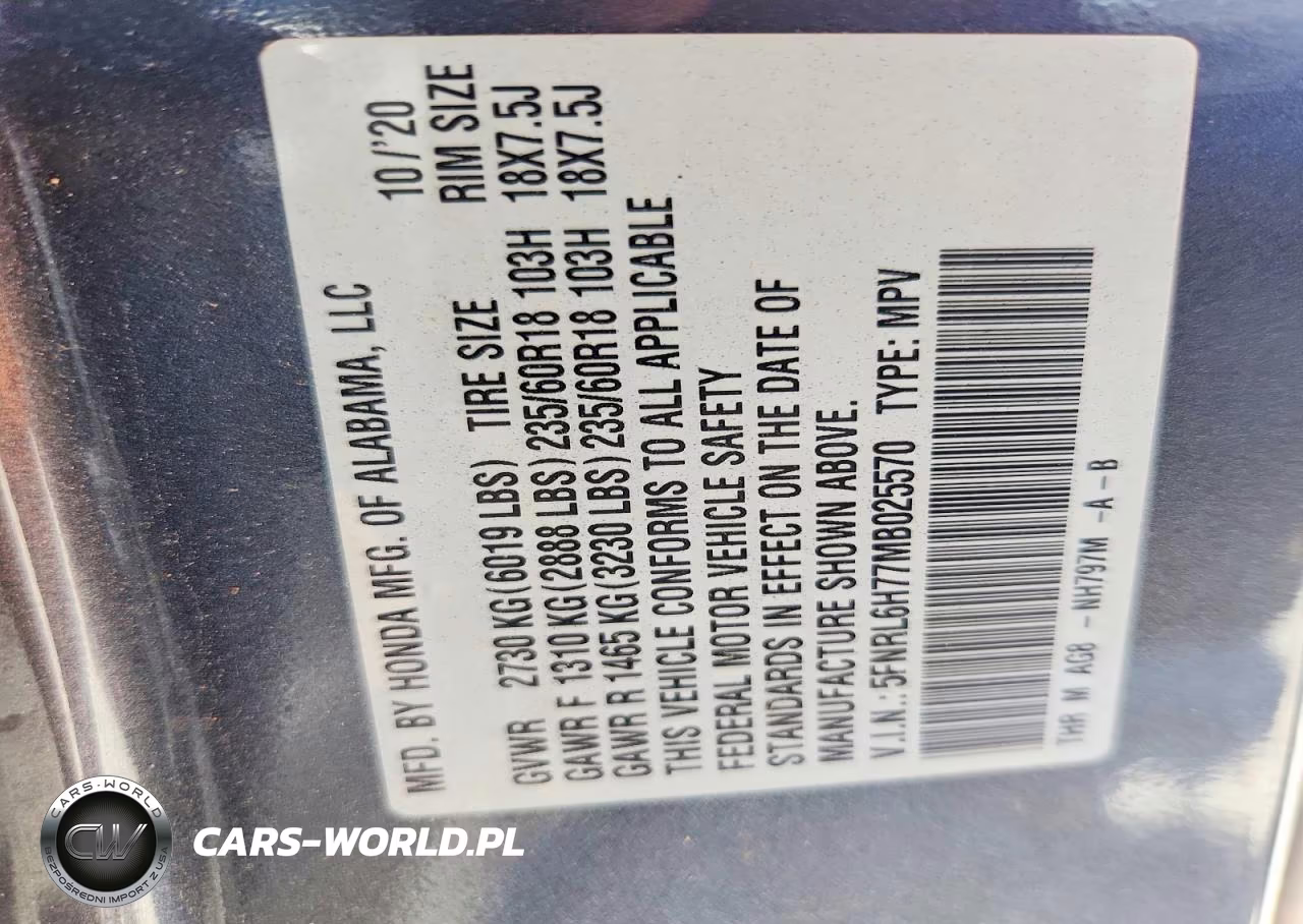 2021 Honda Odyssey Exl VIN:5FNRL6H77MB025570 - 13