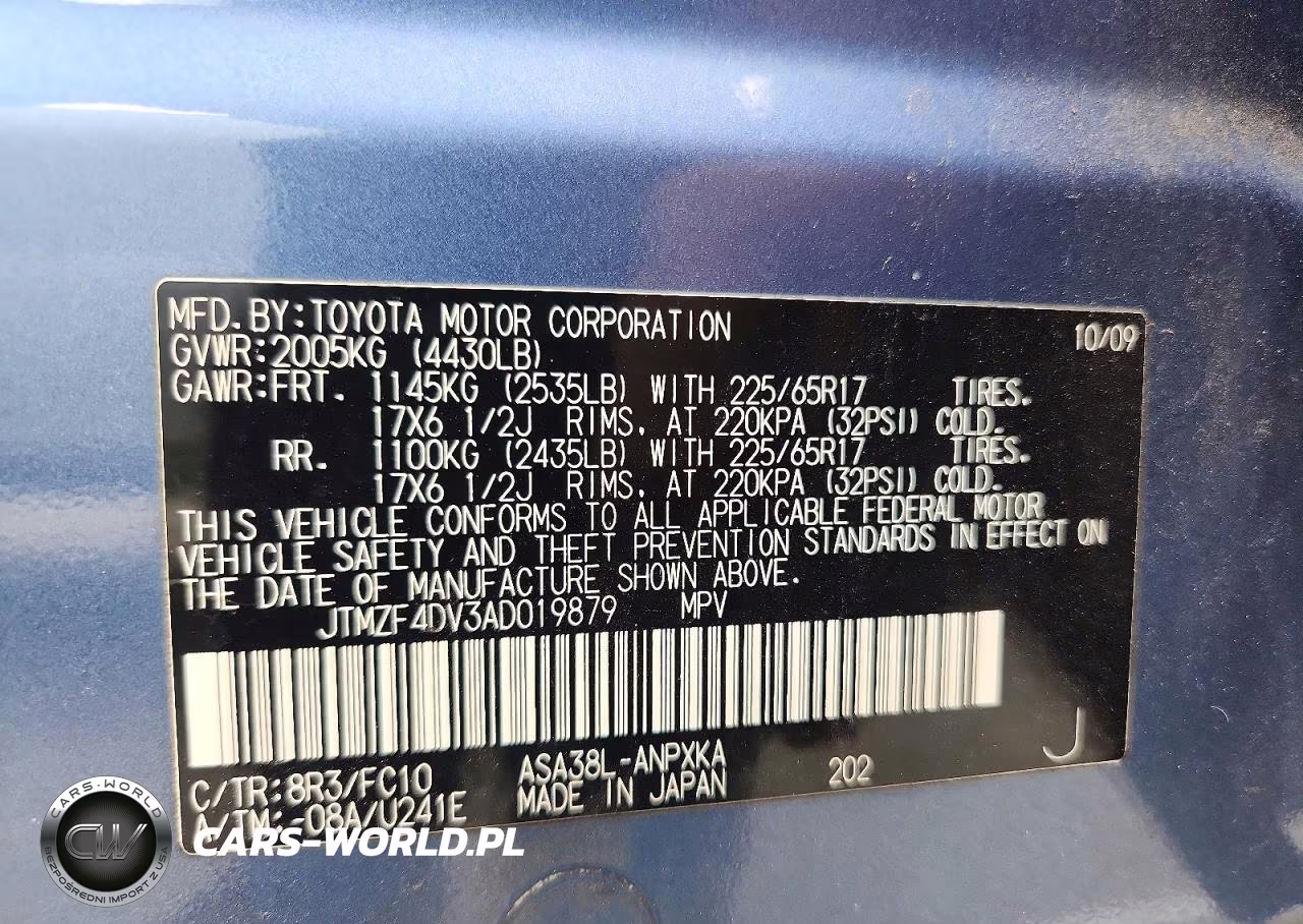 2010 Toyota Rav4 Base VIN:JTMZF4DV3AD019879 - 14