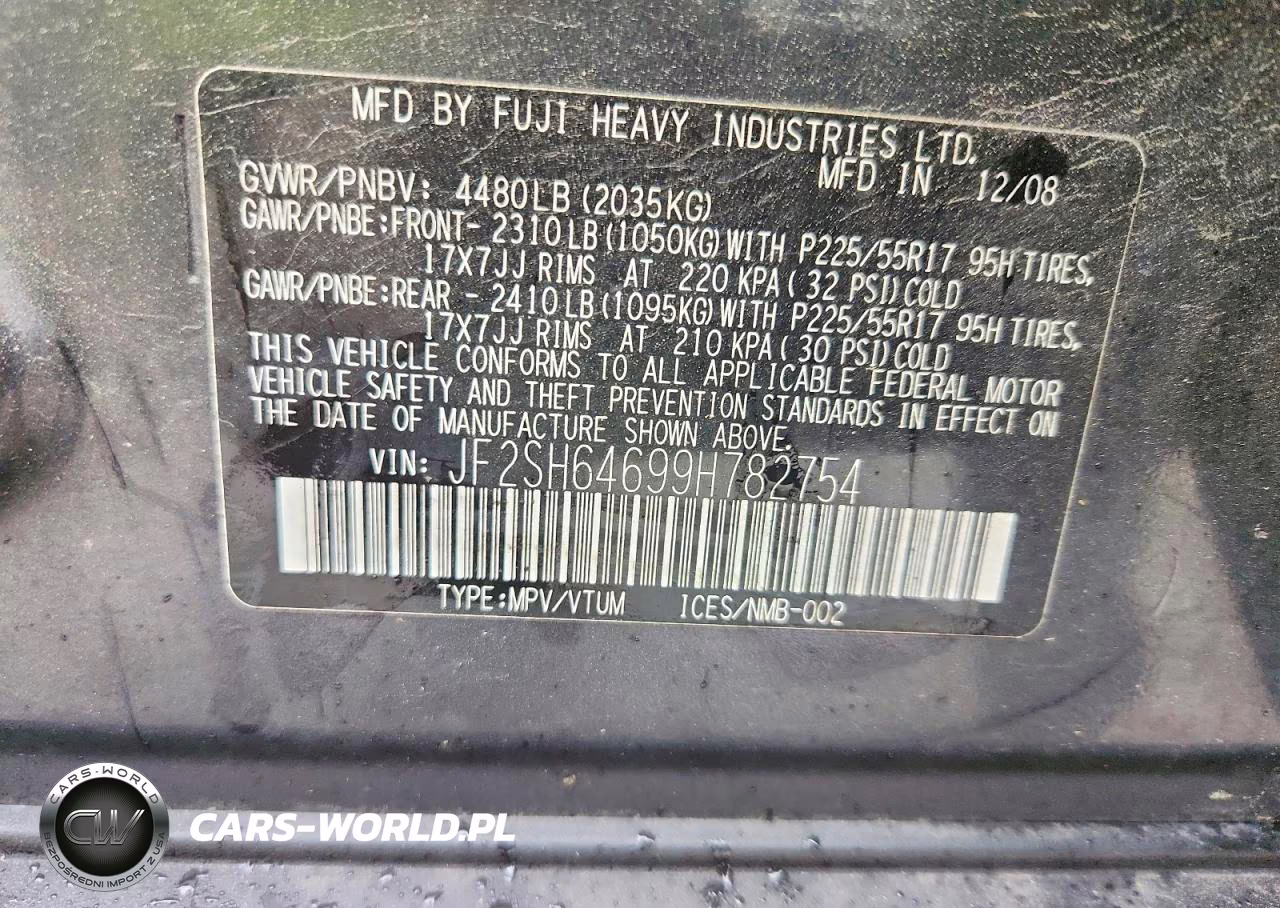 2009 Subaru Forester 2.5X Limited VIN:JF2SH64699H782754 - 14