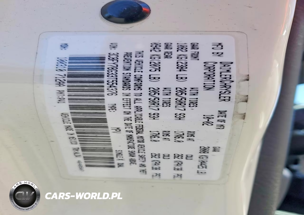 2003 Chrysler Pt Cruiser Gt VIN:3C8FY78G33T554376 - 12