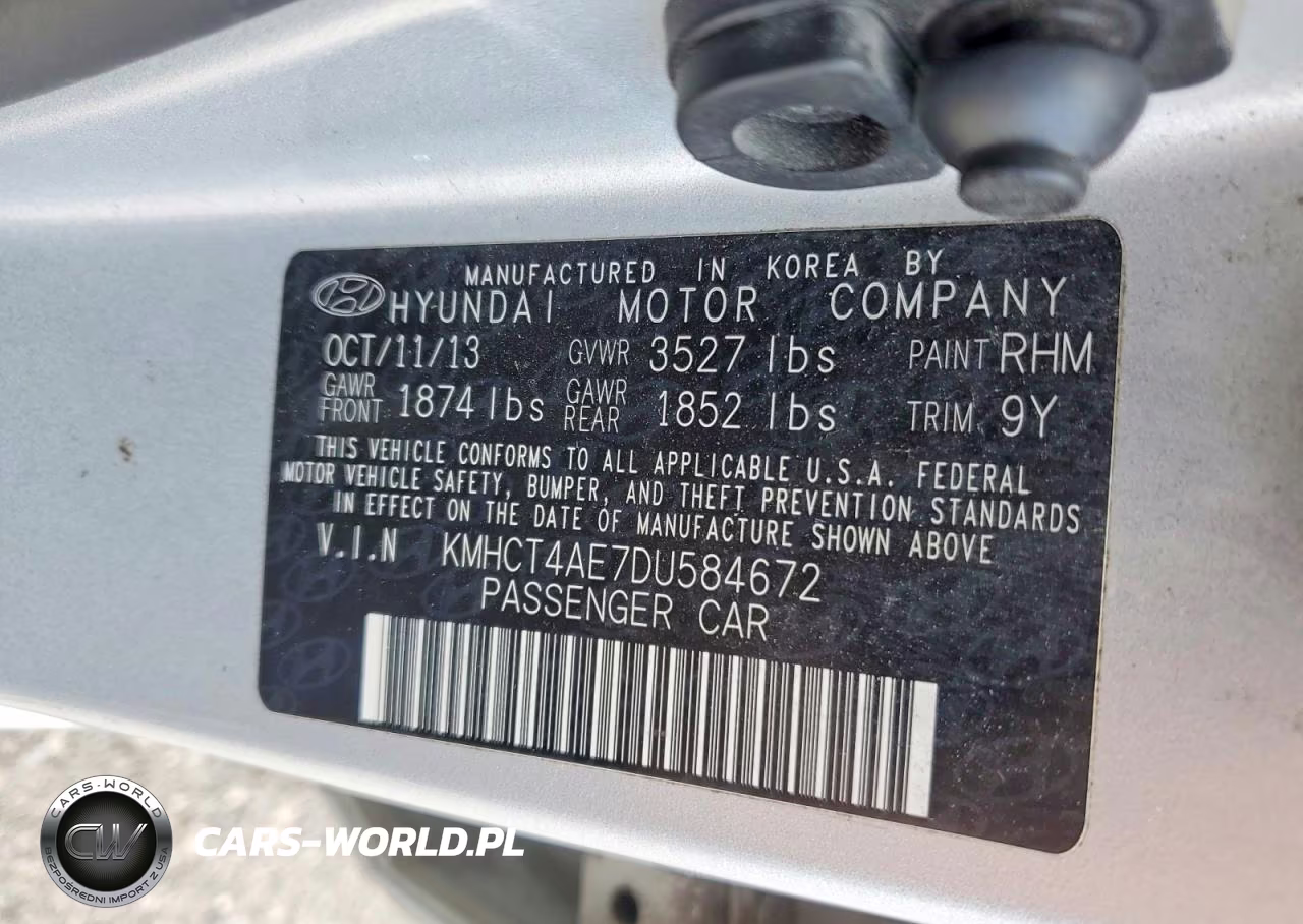 2013 Hyundai Accent Gls VIN:KMHCT4AE7DU584672 - 13