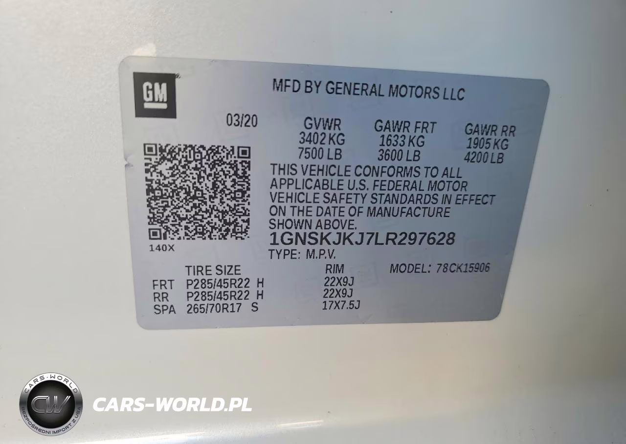 2020 Chev Suburban VIN:1GNSKJKJ7LR297628 - 14