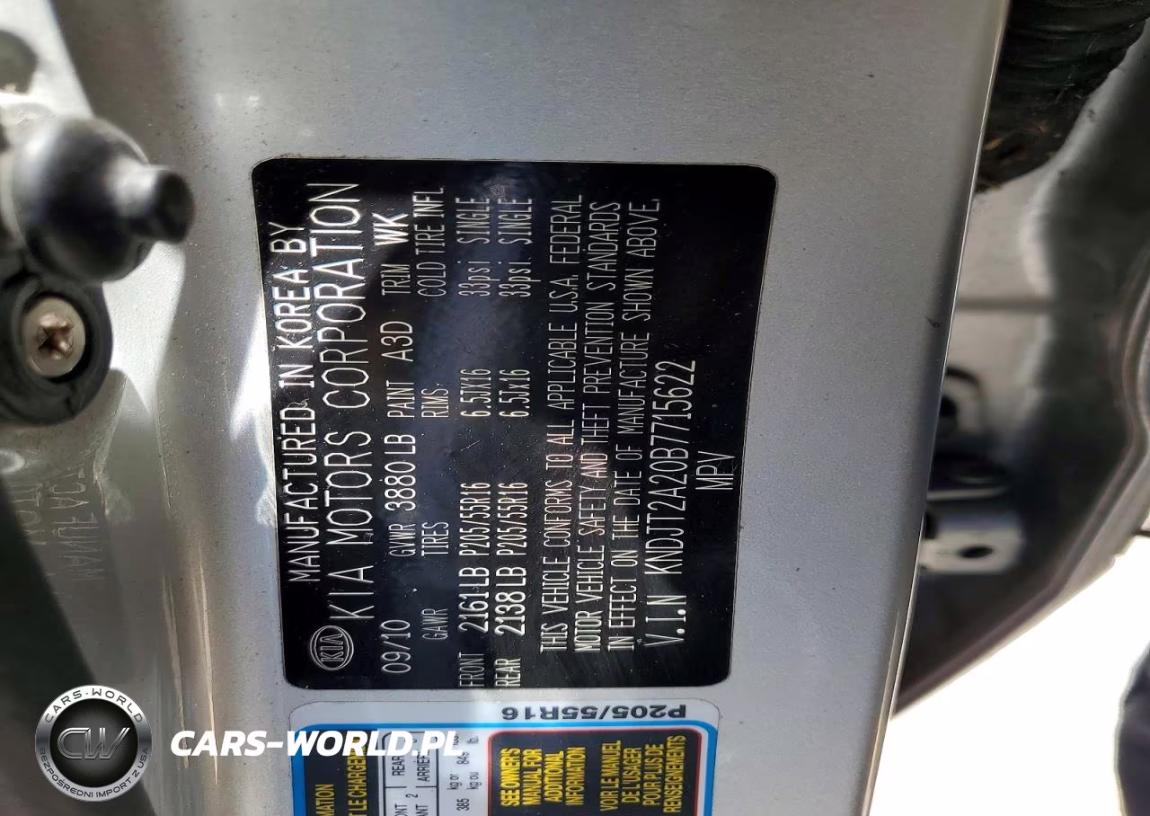 2011 Kia Soul + VIN:KNDJT2A20B7715622 - 12