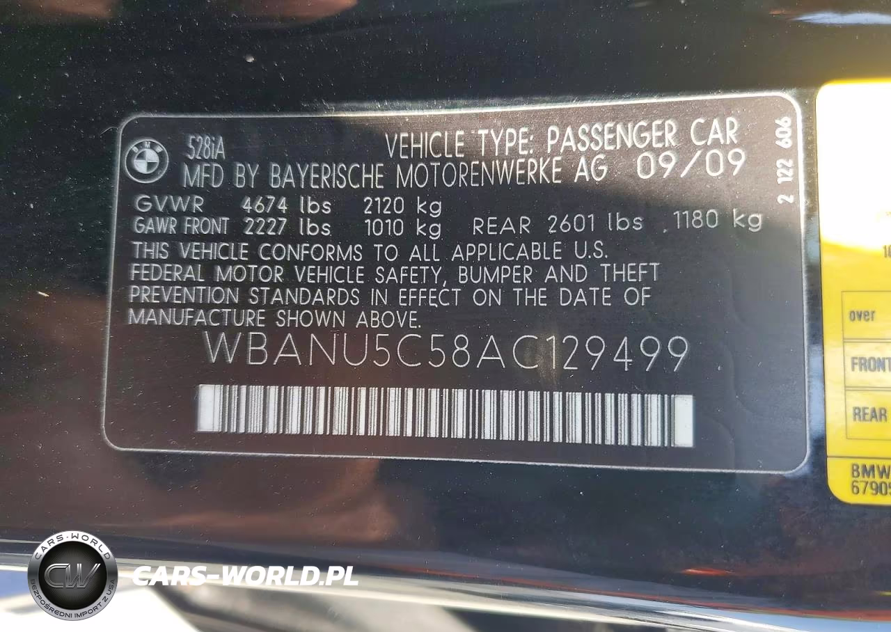 2010 BMW 528 I VIN:WBANU5C58AC129499 - 12