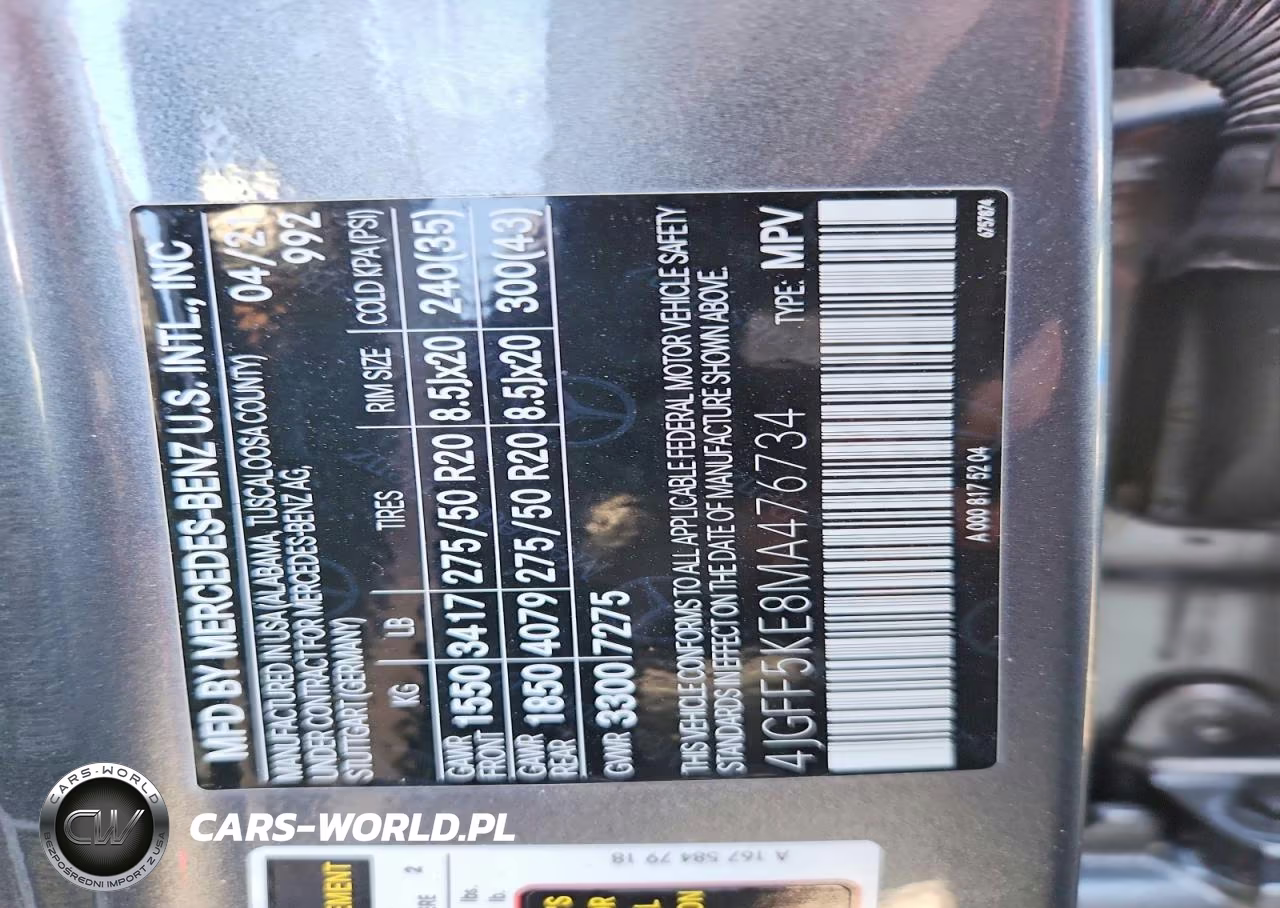 2021 Mercedes-Benz Gls 450 4Matic VIN:4JGFF5KE8MA476734 - 12