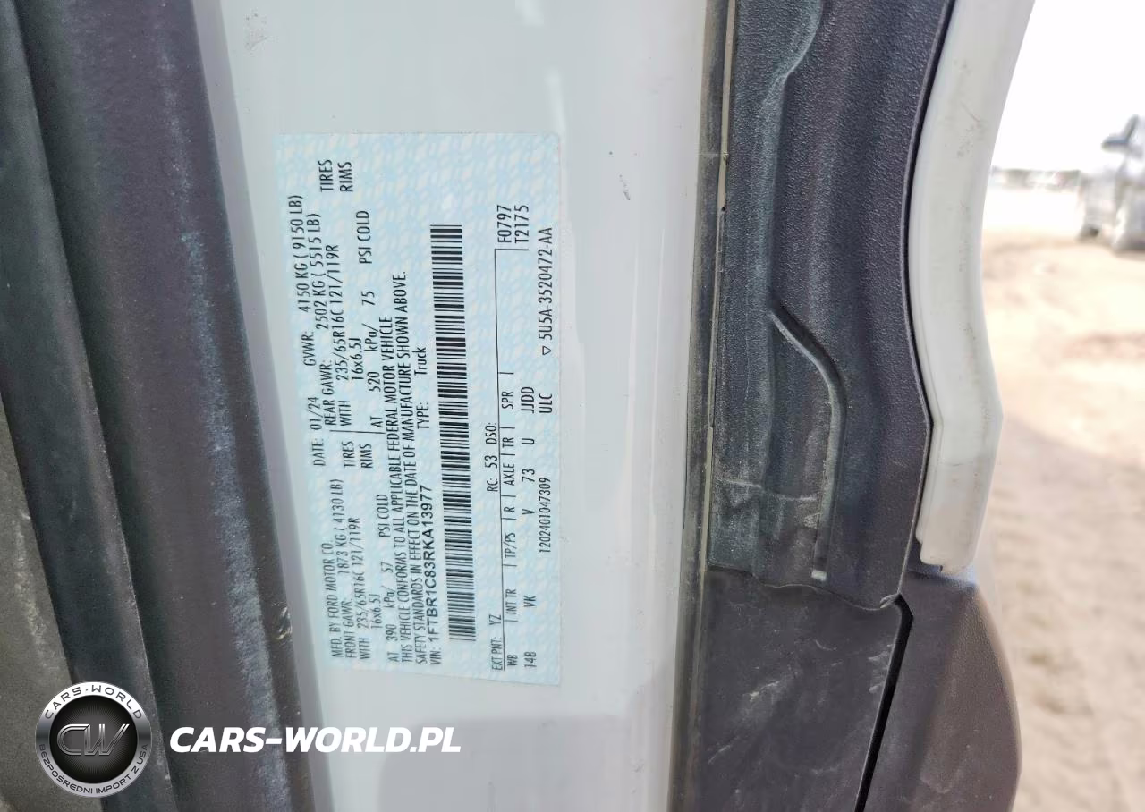 2024 Ford Transit 250 Delivery Van VIN:1FTBR1C83RKA13977 - 12
