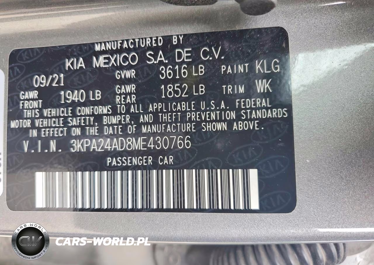 2021 Kia Rio S VIN:3KPA24AD8ME430766 - 12