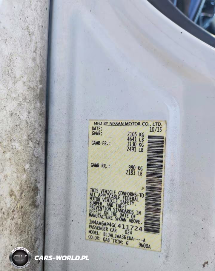 2016 Nissan Maxima 3.5 Sv VIN:1N4AA6AP4GC411724 - 13