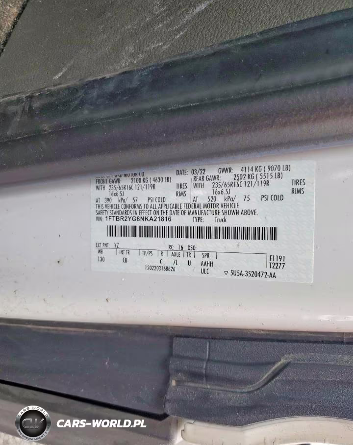 2022 Ford Transit T-250 VIN:1FTBR2YG8NKA21816 - 13