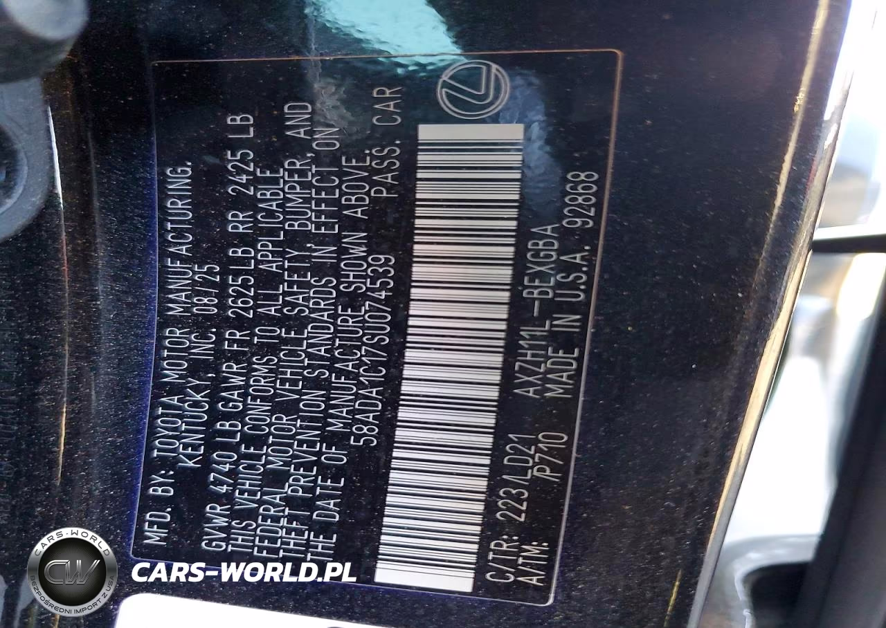 2025 Lexus Es 300H Base VIN:58ADA1C17SU074539 - 13