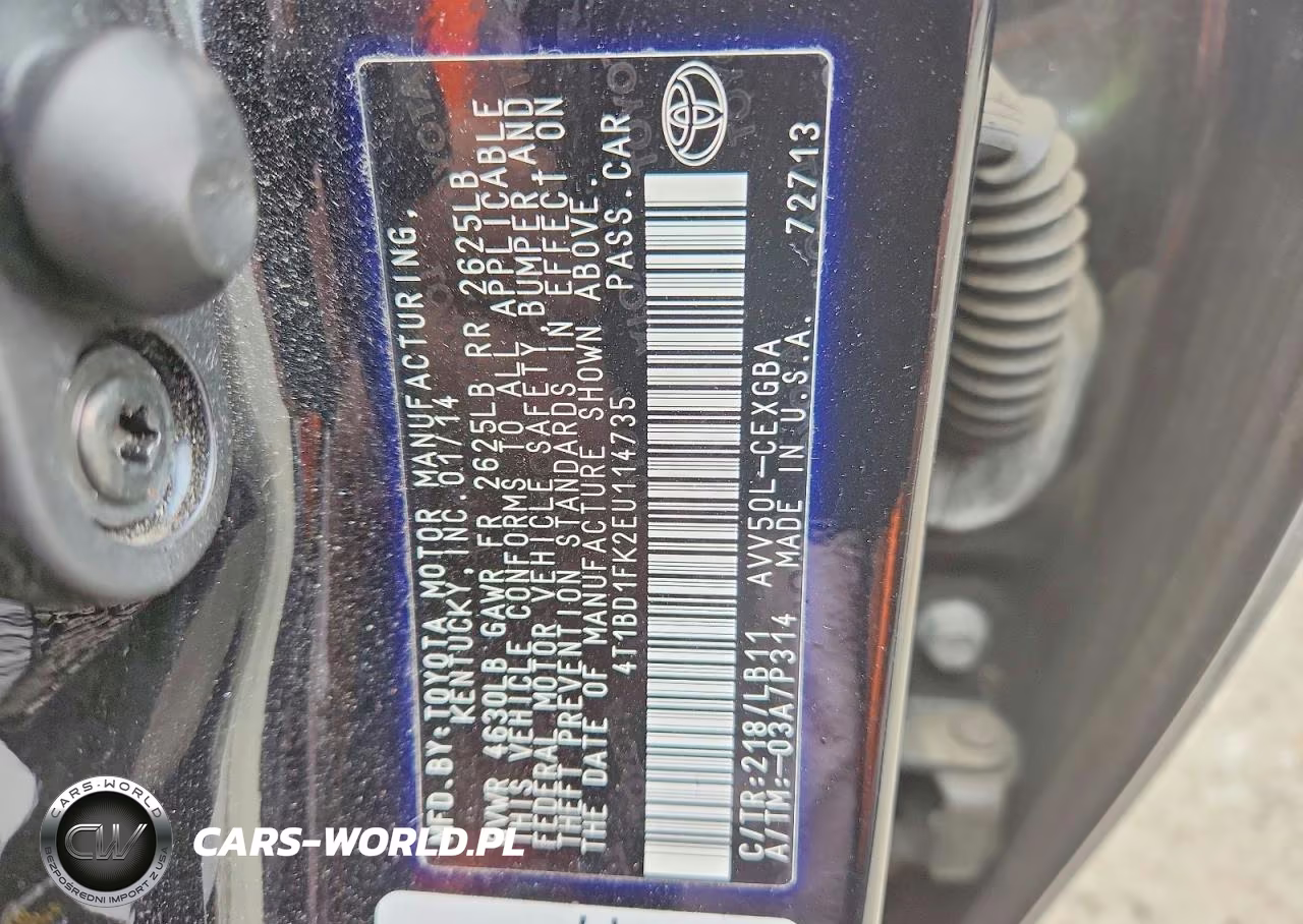 2014 Toyota Camry Hybrid Xle VIN:4T1BD1FK2EU114735 - 13
