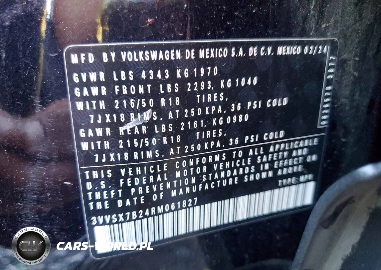 2024 Volkswagen Taos Se VIN:3VVSX7B24RM061827 - 14