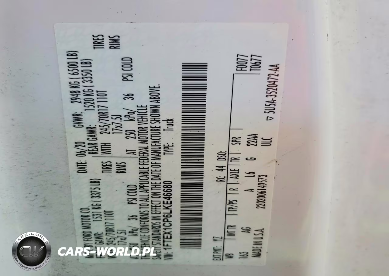 2020 Ford F150 Super Cab VIN:1FTEX1CP6LKE46680 - 13