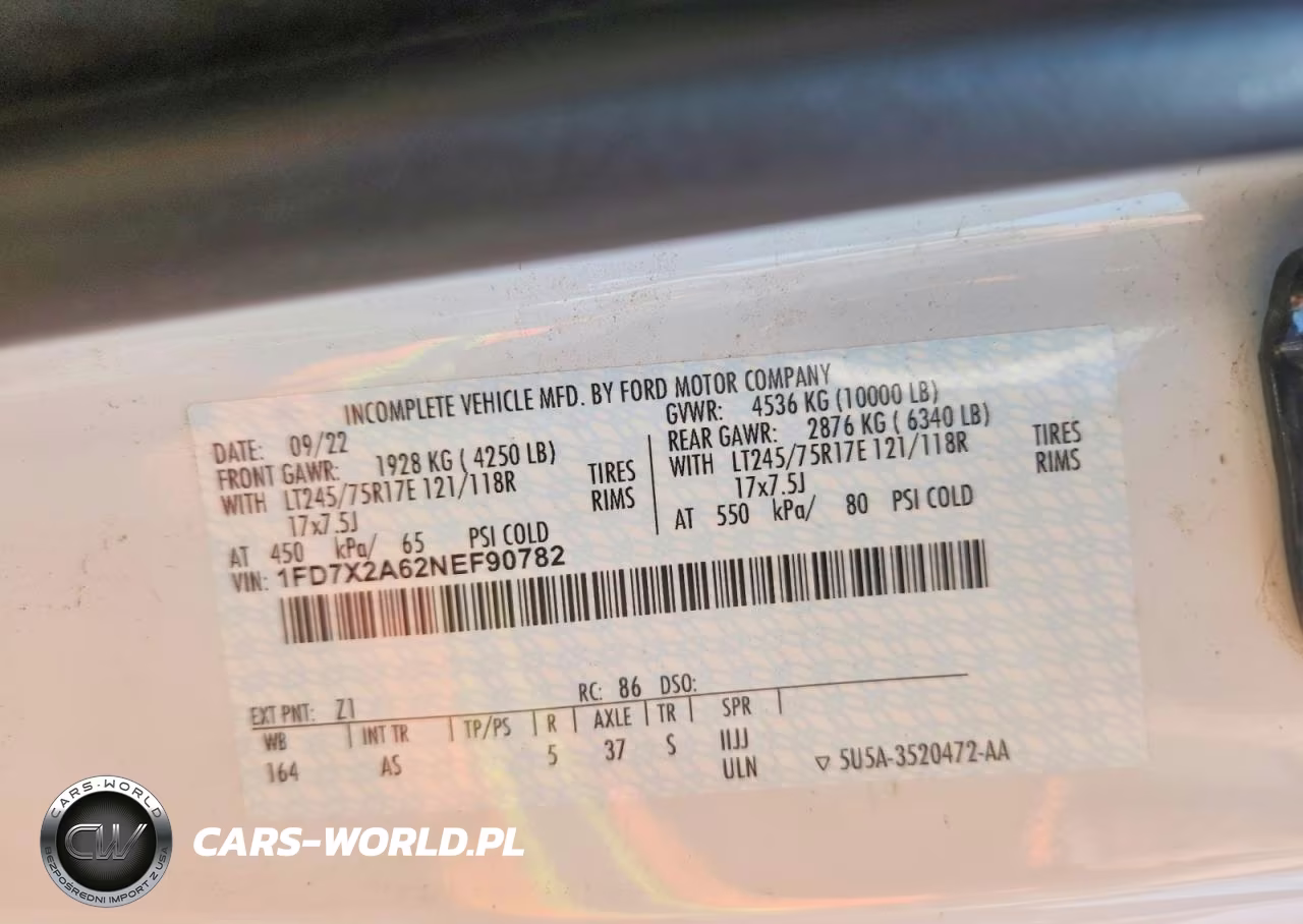 2022 Ford F250 Super Duty VIN:1FD7X2A62NEF90782 - 12