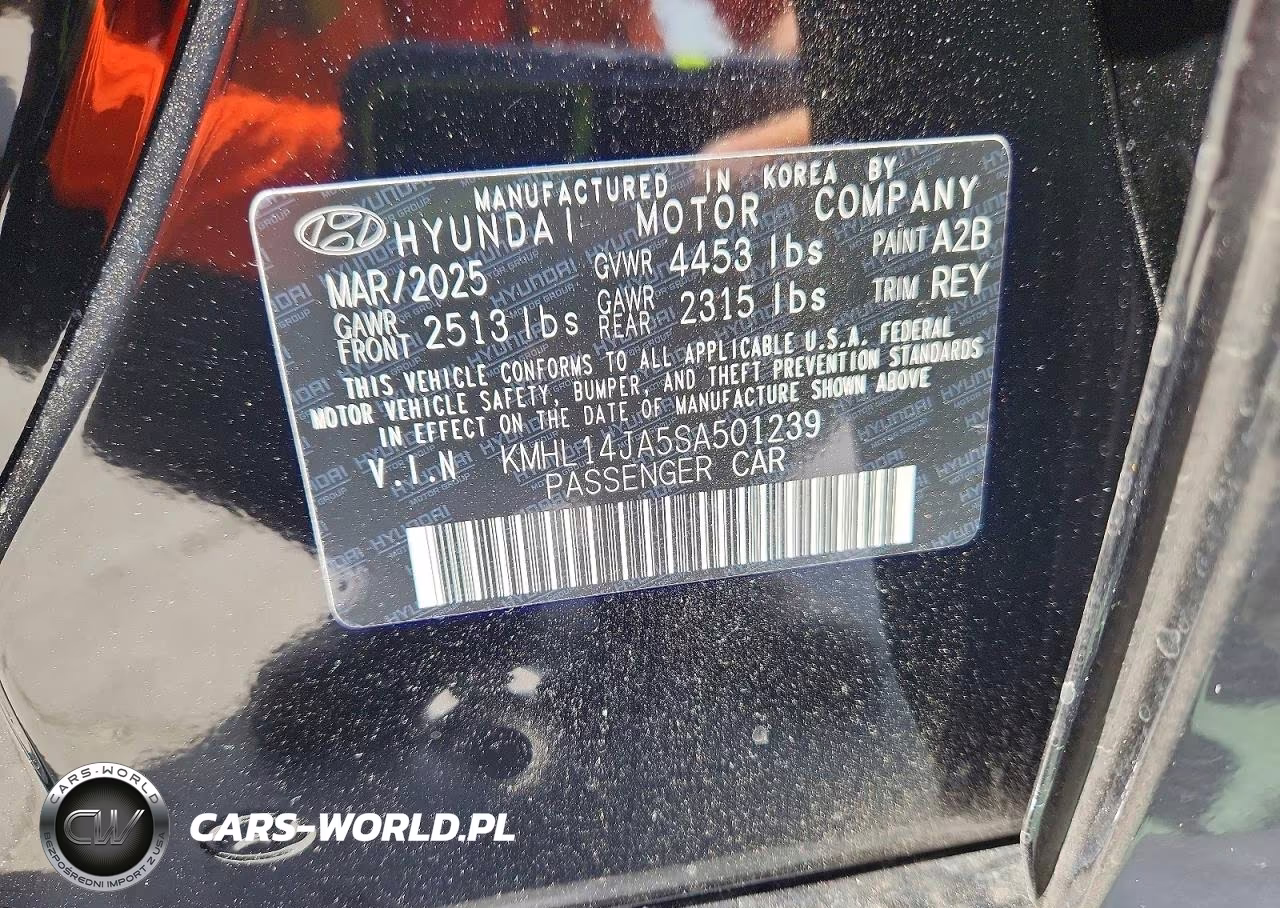 2025 Hyundai Sonata Sel VIN:KMHL14JA5SA501239 - 12
