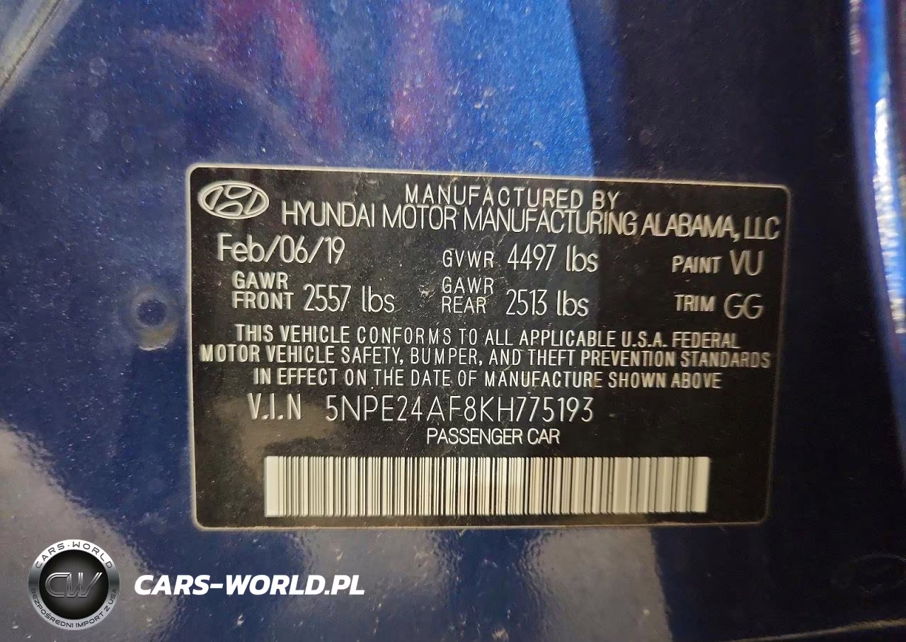 2019 Hyundai Sonata Se VIN:5NPE24AF8KH775193 - 12
