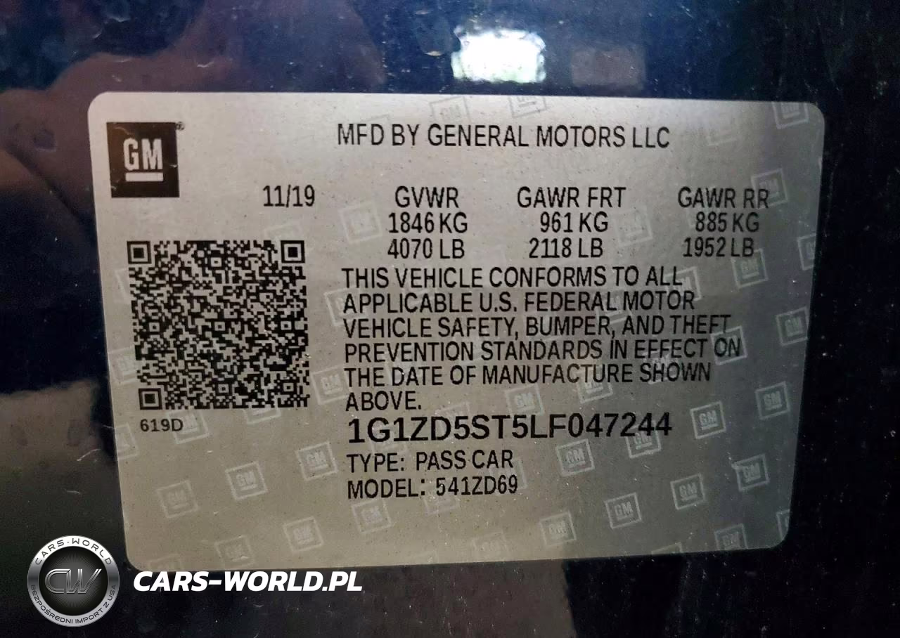 2020 Chevrolet Malibu Lt VIN:1G1ZD5ST5LF047244 - 12